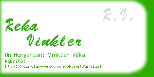 reka vinkler business card